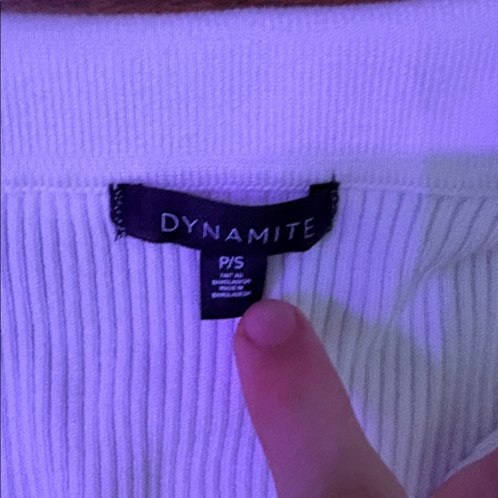 Dynamite White Ribbed Button-Up Top - Picture 2 of 2